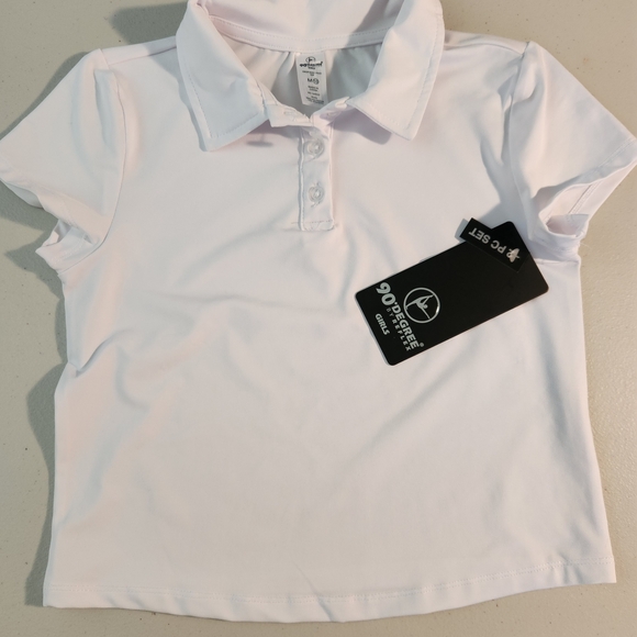 90°Degree Polo Shirt and Black Skirt Matching Set, Girls Size 10-NWT - Picture 2 of 12